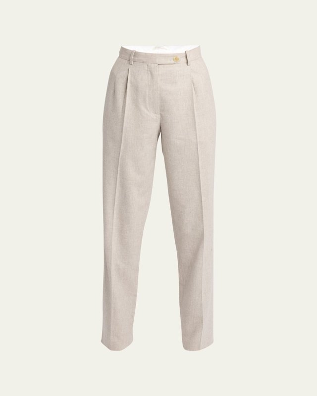Norbert Pleated Wool Cashmere Pants